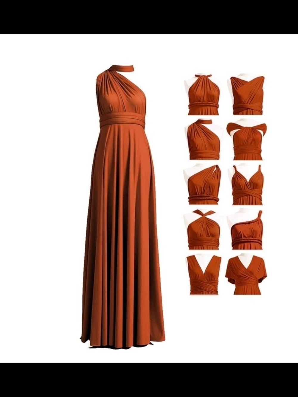 72 Styles Infinity Dress, Convertible Dress, Long, Multi-Way Dress